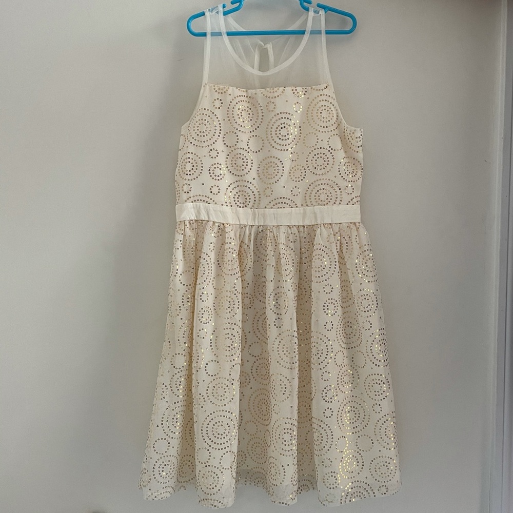 Justice White Sparkle Dress